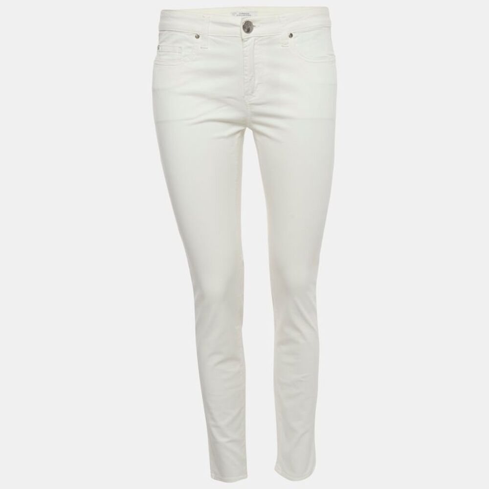 Versace Collection White Medusa Studded Denim Slim Fit Jeans M/waist 30"